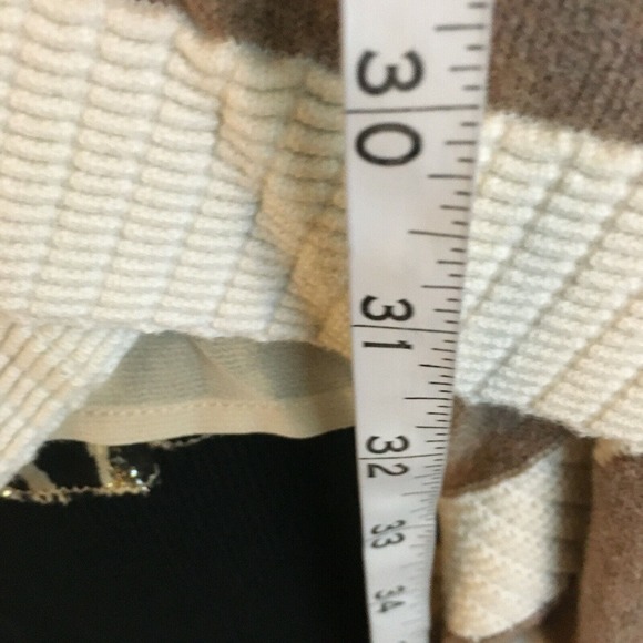 Neve Cardigan Womens Sz‎ S Brown Ivory Striped Flowy Open Sweater Cotton - Picture 10 of 10